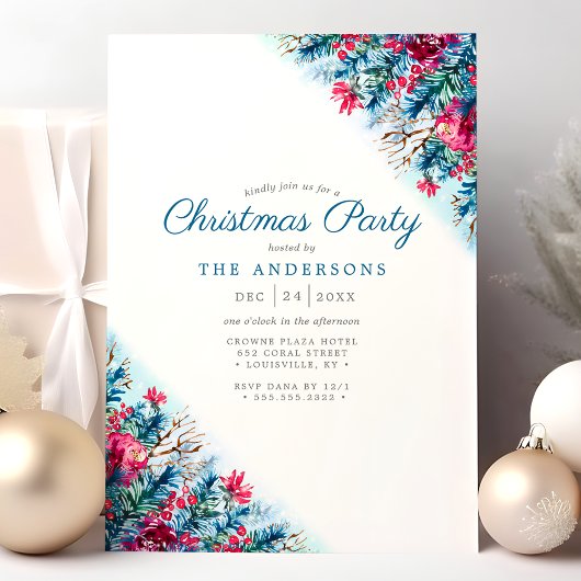 ブルーフローラ冬葉クリスマスパーティー 招待状