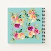 ブルーフローラ名前をカスタムするレシピ帳 ノートブック (裏面)