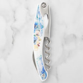 ブルーフローラ女性ウェイターコルクスクリュー ソムリエナイフ (裏面)