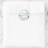 ブルーフローラ婚約ありがとう。 ラウンドシール (バッグ)