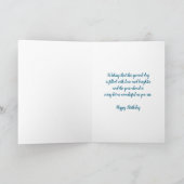 ブルーフローラ孫娘誕生日カード カード (内部)