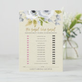 ブルーフローラ彼は彼女はブライダルシャワーゲームと言った 招待状 (スタンド正面)