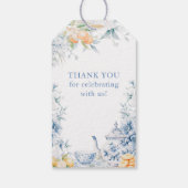 ブルーフローラ愛は醸造ブライダルシャワーの好意 ギフトタグ (裏面)