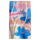 ブルーフローラ感謝していユー抱き枕 スモールペーパーバッグ (正面)