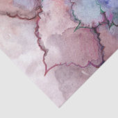 ブルーフローラ抽象芸術ウォーターカラーブルー 薄葉紙 (詳細)