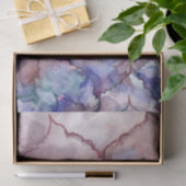 ブルーフローラ抽象芸術ウォーターカラーブルー 薄葉紙 (ギフト)