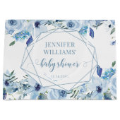 ブルーフローラ春夏のベビーシャワー抱き枕 ラージペーパーバッグ (正面)