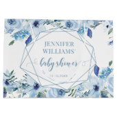 ブルーフローラ春夏のベビーシャワー抱き枕 ラージペーパーバッグ (裏面)