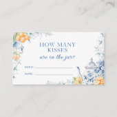 ブルーフローラ柑橘系テーマどのように多くのキスゲーム エンクロージャーカード (正面)