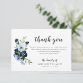 ブルーフローラ植物葬式ありがとう サンキューカード (スタンド正面)