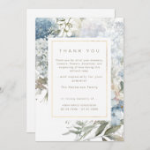 ブルーフローラ死別葬礼 サンキューカード (正面/裏面)