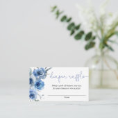 ブルーフローラ水彩少年おむつラッフルカード エンクロージャーカード (スタンド正面)