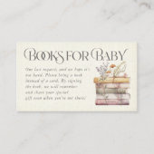 ブルーフローラ水彩画ベビーカード 名刺 (正面)