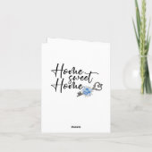 ブルーフローラ水彩鍵実在エステートエージェント サンキューカード (裏面)