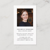 ブルーフローラ水彩鍵実在エステートエージェント 名刺 (裏面)