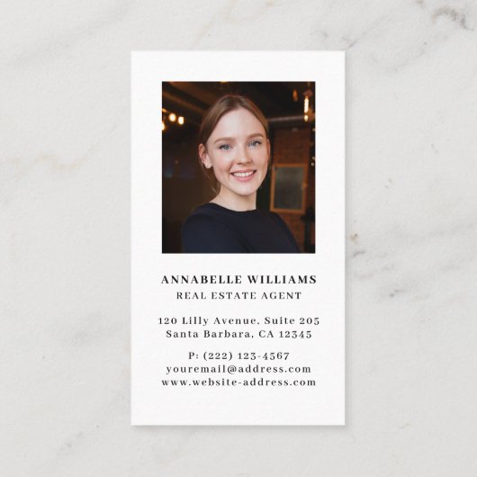 ブルーフローラ水彩鍵実在エステートエージェント 名刺 (裏面)