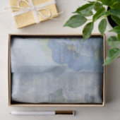 ブルーフローラ水色ポピーのデコページ 薄葉紙 (ギフト)