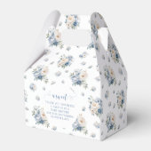 ブルーフローラ男の赤ちゃんシャワーキャンディーボックス フェイバーボックス (裏面サイド)