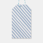 ブルーフローラ男の赤ちゃんシャワ感謝していーユーGiftラベル ギフトタグ (裏面)