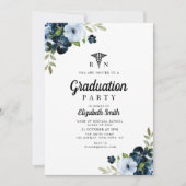 ブルーフローラ看護卒業式パーティー 招待状 (正面)