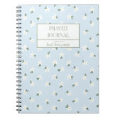 ブルーフローラ祈りの言葉仕訳帳 ノートブック (正面)