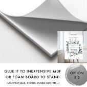 ブルーフローラ結婚のアニバーサリーウェルカムサイン ポスター