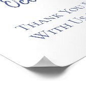 ブルーフローラ結婚のウェルカムポスター ポスター (角)