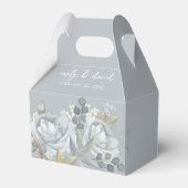 ブルーフローラ結婚のカスタム支持 フェイバーボックス (正面サイド)