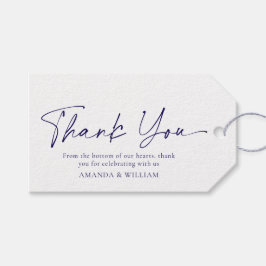 ブルーフローラ結婚ズサンキューラベル ギフトタグ