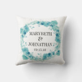 ブルーフローラ結婚ズ記念装飾用クッション クッション (裏面)