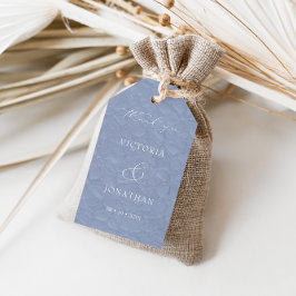 ブルーフローラ結婚ズ・サンキュー ギフトタグ