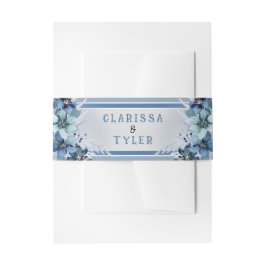 ブルーフローラ結婚ズ 招待状ベリーバンド