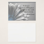 ブルーフローラ結婚ハイライトのチャリティー特典カード (正面&裏面)