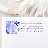 ブルーフローラ結婚差出人住所 ラベル (インサイチュ)