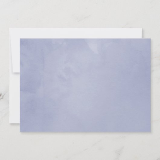 ブルーフローラ結婚式のハーズ日付を保存 セーブザデート (裏面)