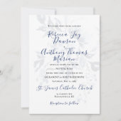 ブルーフローラ結婚式招待状 招待状 (正面)