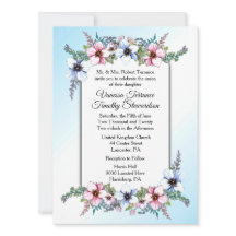 ブルーフローラ結婚式招待状