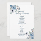 ブルーフローラ結婚式 プログラム (正面/裏面)