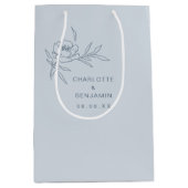 ブルーフローラ結婚抱き枕 ミディアムペーパーバッグ (正面)