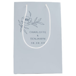 ブルーフローラ結婚抱き枕 ミディアムペーパーバッグ