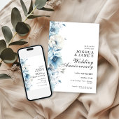 ブルーフローラ結婚記念日 招待状