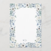 ブルーフローラ結婚詳細 エンクロージャーカード (裏面)