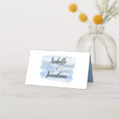 ブルーフローラ結婚DIYの座席表 プレイスカード (裏面)