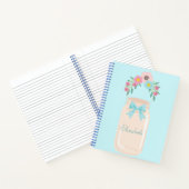 ブルーフローラ美しい ノートブック (内部)