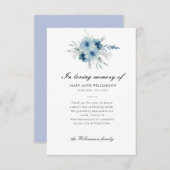 ブルーフローラ葬儀礼札 サンキューカード (正面/裏面)