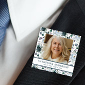 ブルーフローラ葬儀記念撮影ボタン 缶バッジ