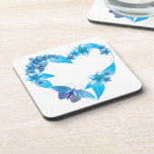ブルーフローラ蝶ハート コースター (左側)
