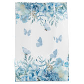 ブルーフローラ蝶 ミディアムペーパーバッグ (裏面)