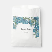 ブルーフローラ融合水彩手絵を描形 フェイバーバッグ (正面)