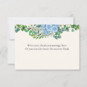 ブルーフローラ装飾キャンドル サンキューカード (裏面)